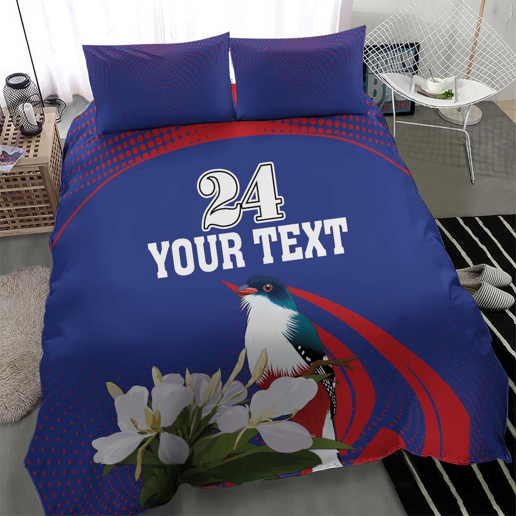 Custom Cuba Independence Day 1868 Bedding Set Tocororo With White Mariposa - Wonder Print Shop
