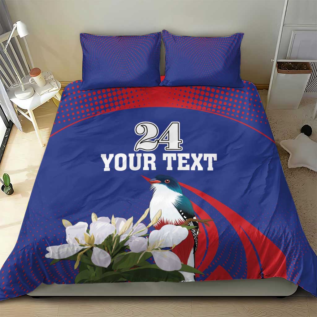 Custom Cuba Independence Day 1868 Bedding Set Tocororo With White Mariposa - Wonder Print Shop