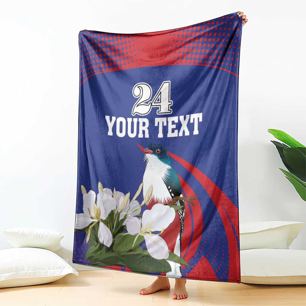Custom Cuba Independence Day 1868 Blanket Tocororo With White Mariposa