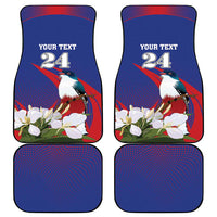 Custom Cuba Independence Day 1868 Car Mats Tocororo With White Mariposa - Wonder Print Shop