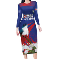 Custom Cuba Independence Day 1868 Family Matching Long Sleeve Bodycon Dress and Hawaiian Shirt Tocororo With White Mariposa - Wonder Print Shop