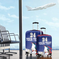 Custom Cuba Independence Day 1868 Luggage Cover Tocororo With White Mariposa - Wonder Print Shop