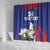 Custom Cuba Independence Day 1868 Shower Curtain Tocororo With White Mariposa