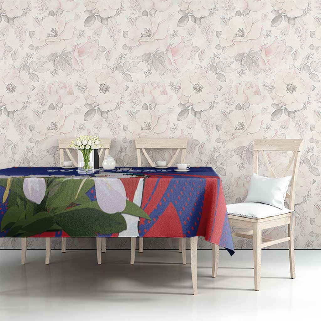 Custom Cuba Independence Day 1868 Tablecloth Tocororo With White Mariposa - Wonder Print Shop