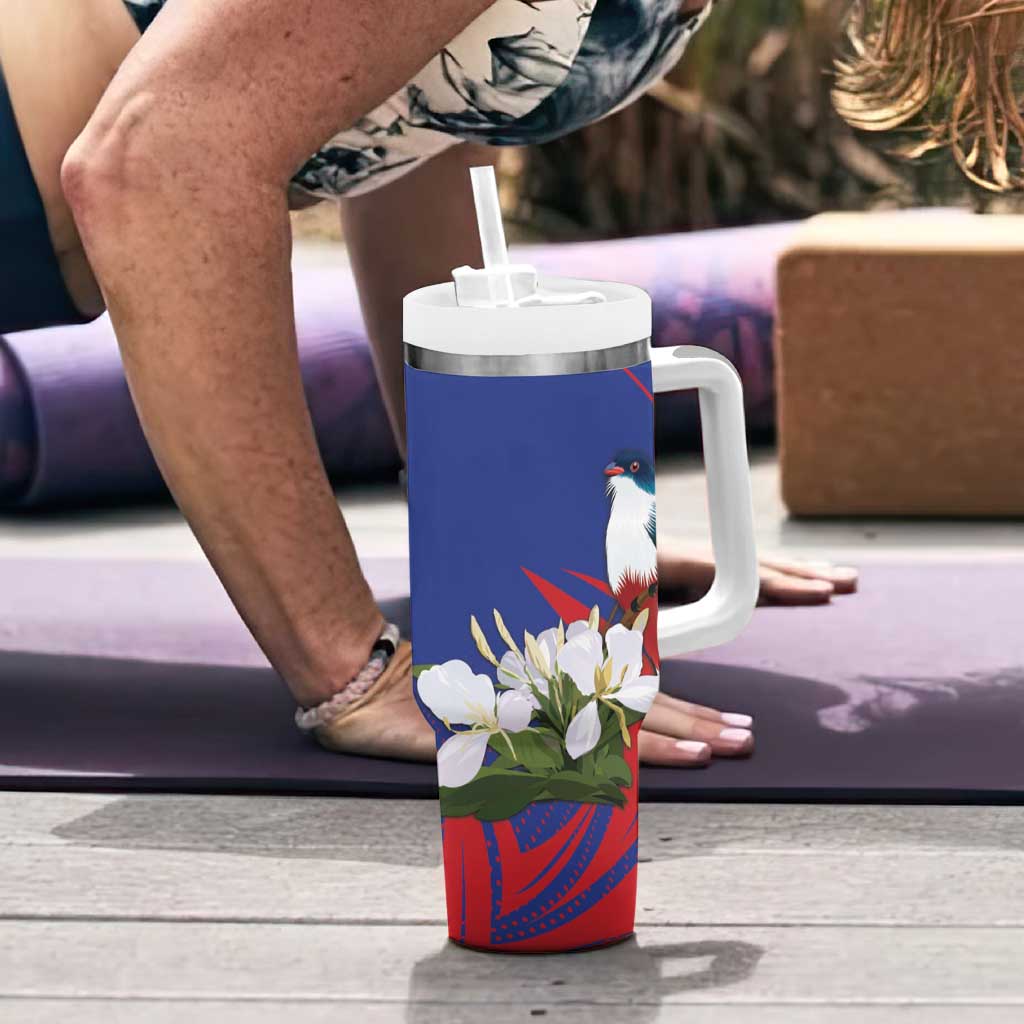 Custom Cuba Independence Day 1868 Tumbler With Handle Tocororo With White Mariposa - Wonder Print Shop