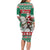 Lithuania Christmas Family Matching Long Sleeve Bodycon Dress and Hawaiian Shirt Santa Riding White Horse Linksmu Kaledu - Wonder Print Shop