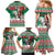 Lithuania Christmas Family Matching Mermaid Dress and Hawaiian Shirt Santa Riding White Horse Linksmu Kaledu - Wonder Print Shop