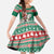 Lithuania Christmas Family Matching Off The Shoulder Long Sleeve Dress and Hawaiian Shirt Santa Riding White Horse Linksmu Kaledu - Wonder Print Shop