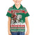 Lithuania Christmas Family Matching Off The Shoulder Long Sleeve Dress and Hawaiian Shirt Santa Riding White Horse Linksmu Kaledu - Wonder Print Shop