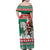 Lithuania Christmas Family Matching Off Shoulder Maxi Dress and Hawaiian Shirt Santa Riding White Horse Linksmu Kaledu - Wonder Print Shop