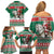 Lithuania Christmas Family Matching Off Shoulder Short Dress and Hawaiian Shirt Santa Riding White Horse Linksmu Kaledu - Wonder Print Shop