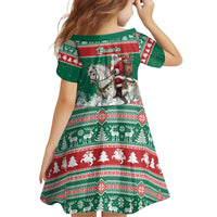 Lithuania Christmas Family Matching Puletasi and Hawaiian Shirt Santa Riding White Horse Linksmu Kaledu - Wonder Print Shop