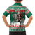 Lithuania Christmas Family Matching Short Sleeve Bodycon Dress and Hawaiian Shirt Santa Riding White Horse Linksmu Kaledu - Wonder Print Shop