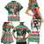 Lithuania Christmas Family Matching Short Sleeve Bodycon Dress and Hawaiian Shirt Santa Riding White Horse Linksmu Kaledu - Wonder Print Shop