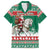 Lithuania Christmas Family Matching Short Sleeve Bodycon Dress and Hawaiian Shirt Santa Riding White Horse Linksmu Kaledu - Wonder Print Shop