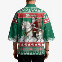 Lithuania Christmas Kimono Santa Riding White Horse Linksmu Kaledu - Wonder Print Shop