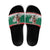 Lithuania Christmas Slide Sandals Santa Riding White Horse Linksmu Kaledu - Wonder Print Shop