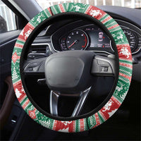 Lithuania Christmas Steering Wheel Cover Santa Riding White Horse Linksmu Kaledu - Wonder Print Shop