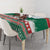 Lithuania Christmas Tablecloth Santa Riding White Horse Linksmu Kaledu - Wonder Print Shop