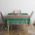 Lithuania Christmas Tablecloth Santa Riding White Horse Linksmu Kaledu - Wonder Print Shop