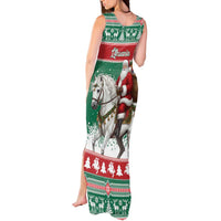 Lithuania Christmas Tank Maxi Dress Santa Riding White Horse Linksmu Kaledu - Wonder Print Shop