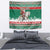 Lithuania Christmas Tapestry Santa Riding White Horse Linksmu Kaledu - Wonder Print Shop