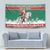 Lithuania Christmas Tapestry Santa Riding White Horse Linksmu Kaledu - Wonder Print Shop