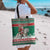 Lithuania Christmas Tote Bag Santa Riding White Horse Linksmu Kaledu - Wonder Print Shop