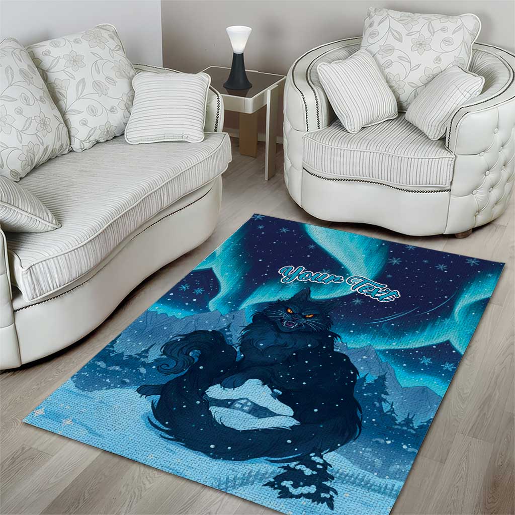 Yule Be Eaten Personalized Area Rug Christmas Cat Jolakotturinn Icelandic - Wonder Print Shop