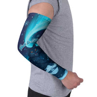 Yule Be Eaten Personalized Arm Sleeves Christmas Cat Jolakotturinn Icelandic - Wonder Print Shop