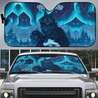 Yule Be Eaten Personalized Auto Sun Shade Christmas Cat Jolakotturinn Icelandic - Wonder Print Shop