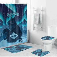 Yule Be Eaten Personalized Bathroom Set Christmas Cat Jolakotturinn Icelandic - Wonder Print Shop