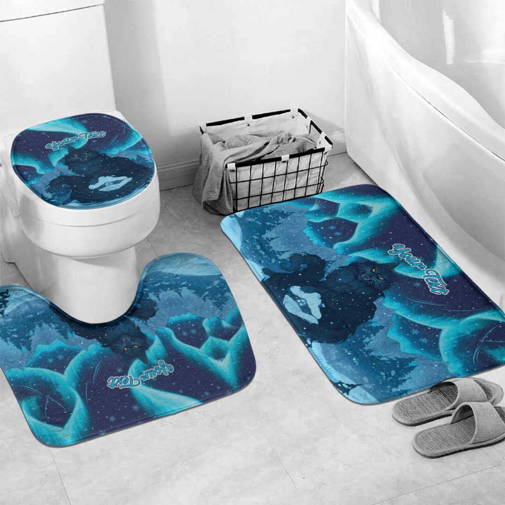 Yule Be Eaten Personalized Bathroom Set Christmas Cat Jolakotturinn Icelandic - Wonder Print Shop