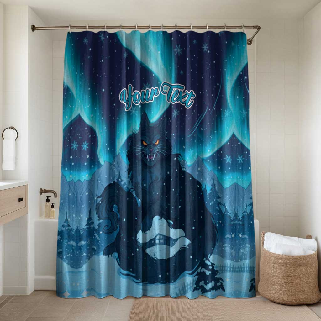 Yule Be Eaten Personalized Bathroom Set Christmas Cat Jolakotturinn Icelandic - Wonder Print Shop