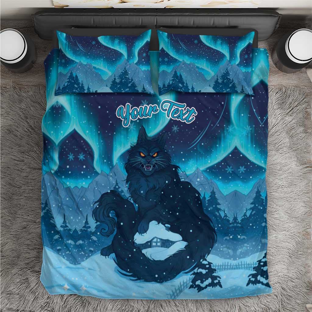 Yule Be Eaten Personalized Bedding Set Christmas Cat Jolakotturinn Icelandic - Wonder Print Shop