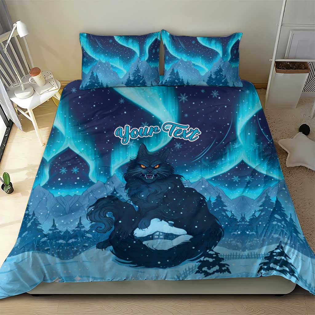 Yule Be Eaten Personalized Bedding Set Christmas Cat Jolakotturinn Icelandic - Wonder Print Shop