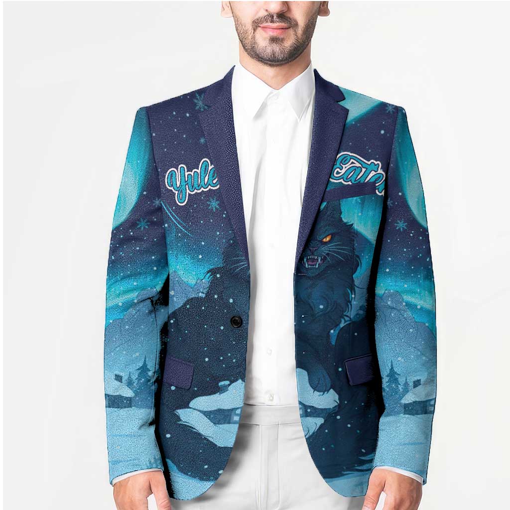 Yule Be Eaten Personalized Blazer Christmas Cat Jolakotturinn Icelandic - Wonder Print Shop