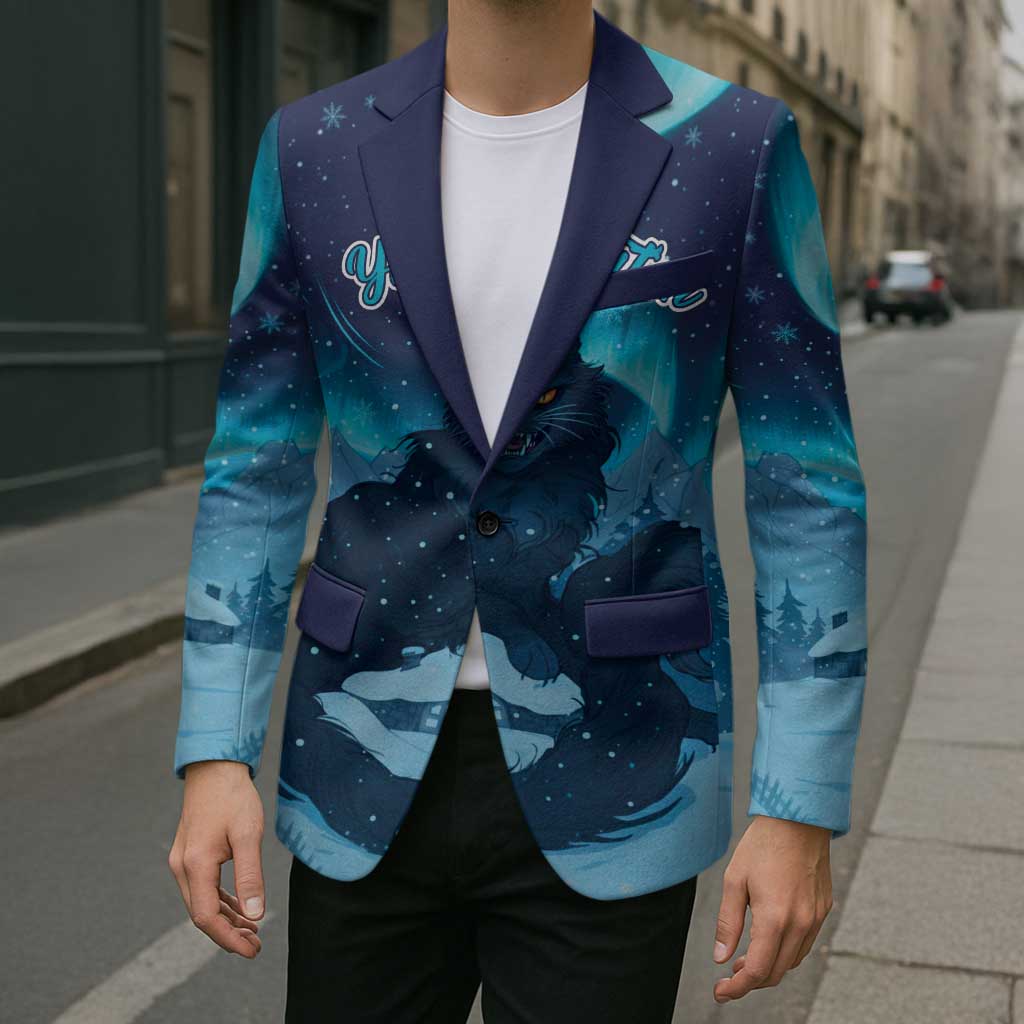 Yule Be Eaten Personalized Blazer Christmas Cat Jolakotturinn Icelandic - Wonder Print Shop