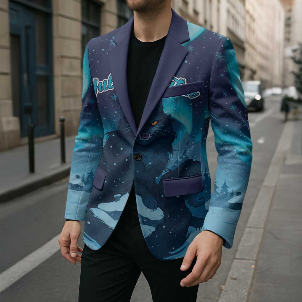 Yule Be Eaten Personalized Blazer Christmas Cat Jolakotturinn Icelandic - Wonder Print Shop