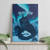 Yule Be Eaten Personalized Canvas Wall Art Christmas Cat Jolakotturinn Icelandic - Wonder Print Shop