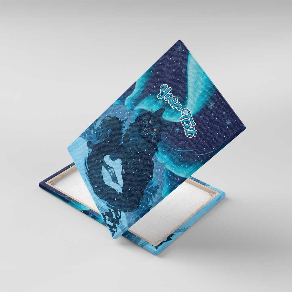 Yule Be Eaten Personalized Canvas Wall Art Christmas Cat Jolakotturinn Icelandic - Wonder Print Shop