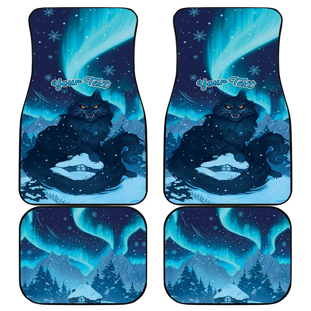 Yule Be Eaten Personalized Car Mats Christmas Cat Jolakotturinn Icelandic - Wonder Print Shop