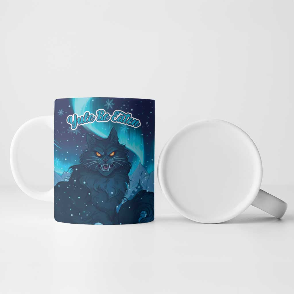 Yule Be Eaten Personalized Ceramic Mug Christmas Cat Jolakotturinn Icelandic - Wonder Print Shop