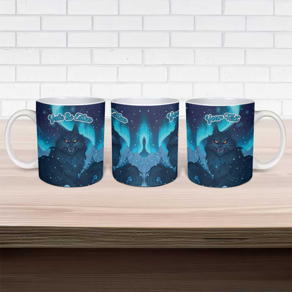 Yule Be Eaten Personalized Ceramic Mug Christmas Cat Jolakotturinn Icelandic - Wonder Print Shop