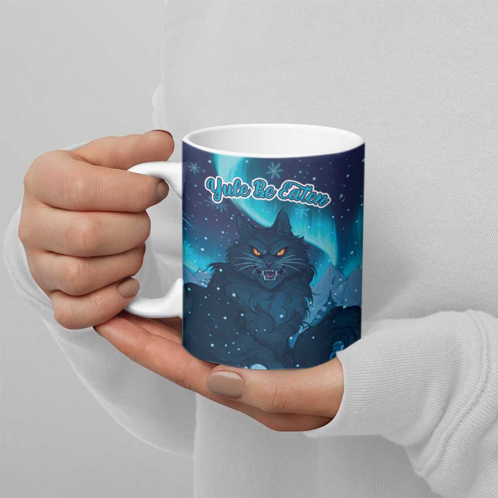 Yule Be Eaten Personalized Ceramic Mug Christmas Cat Jolakotturinn Icelandic - Wonder Print Shop