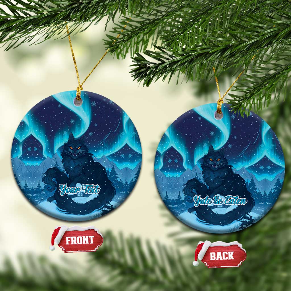 Yule Be Eaten Personalized Ceramic Ornament Christmas Cat Jolakotturinn Icelandic - Wonder Print Shop