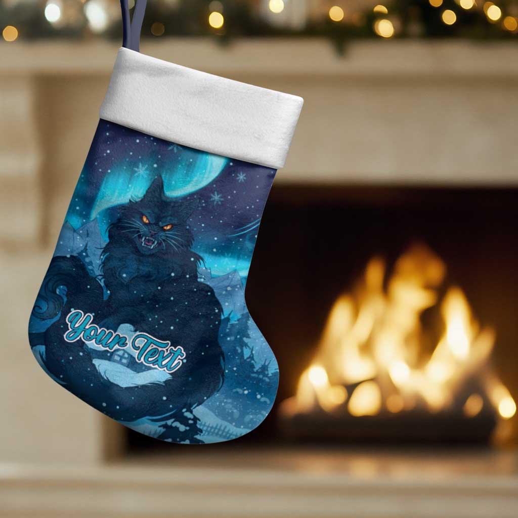Yule Be Eaten Personalized Christmas Stocking Christmas Cat Jolakotturinn Icelandic - Wonder Print Shop