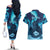 Yule Be Eaten Personalized Couples Matching Off The Shoulder Long Sleeve Dress and Hawaiian Shirt Christmas Cat Jolakotturinn Icelandic - Wonder Print Shop