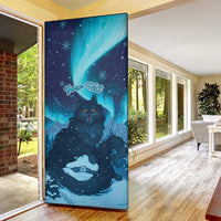 Yule Be Eaten Personalized Door Cover Christmas Cat Jolakotturinn Icelandic - Wonder Print Shop