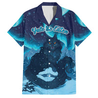 Yule Be Eaten Personalized Family Matching Off The Shoulder Long Sleeve Dress and Hawaiian Shirt Christmas Cat Jolakotturinn Icelandic - Wonder Print Shop